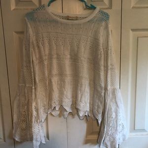 Altar’d State knitted lace bell sleeve top
